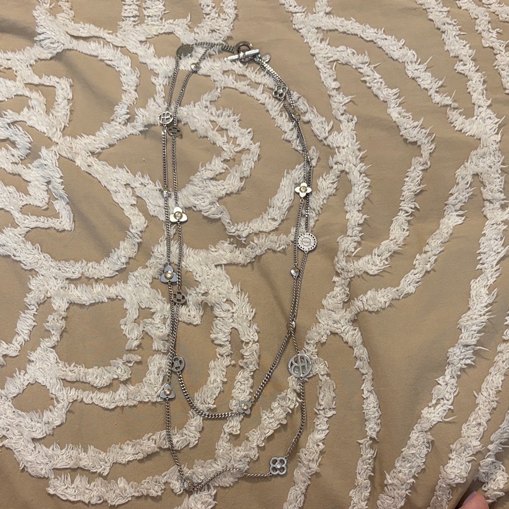 Henri Bendel RARE Silver Multi-Charm Layered Necklace